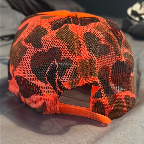 OTTO Orange and Brown Mesh Trucker Hat Work It Missy Elliott NWOT - Picture 3 of 4